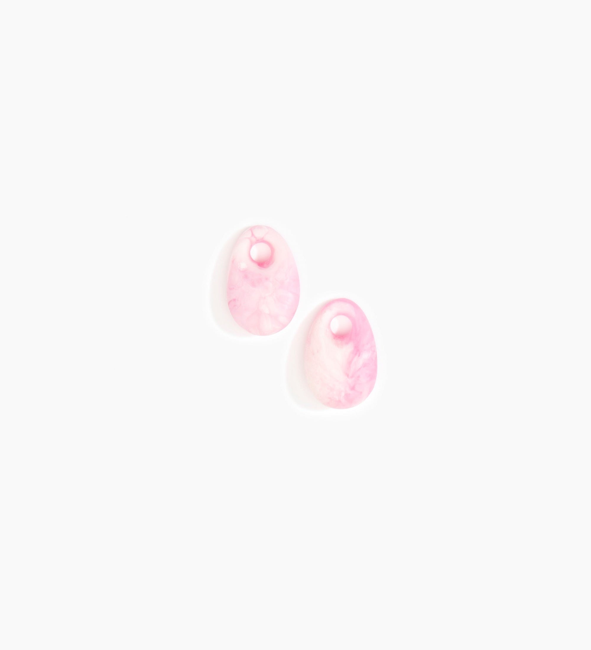 Dinosaur Designs Small Rock Beads Charms & Pendants in Shell Pink color resin 