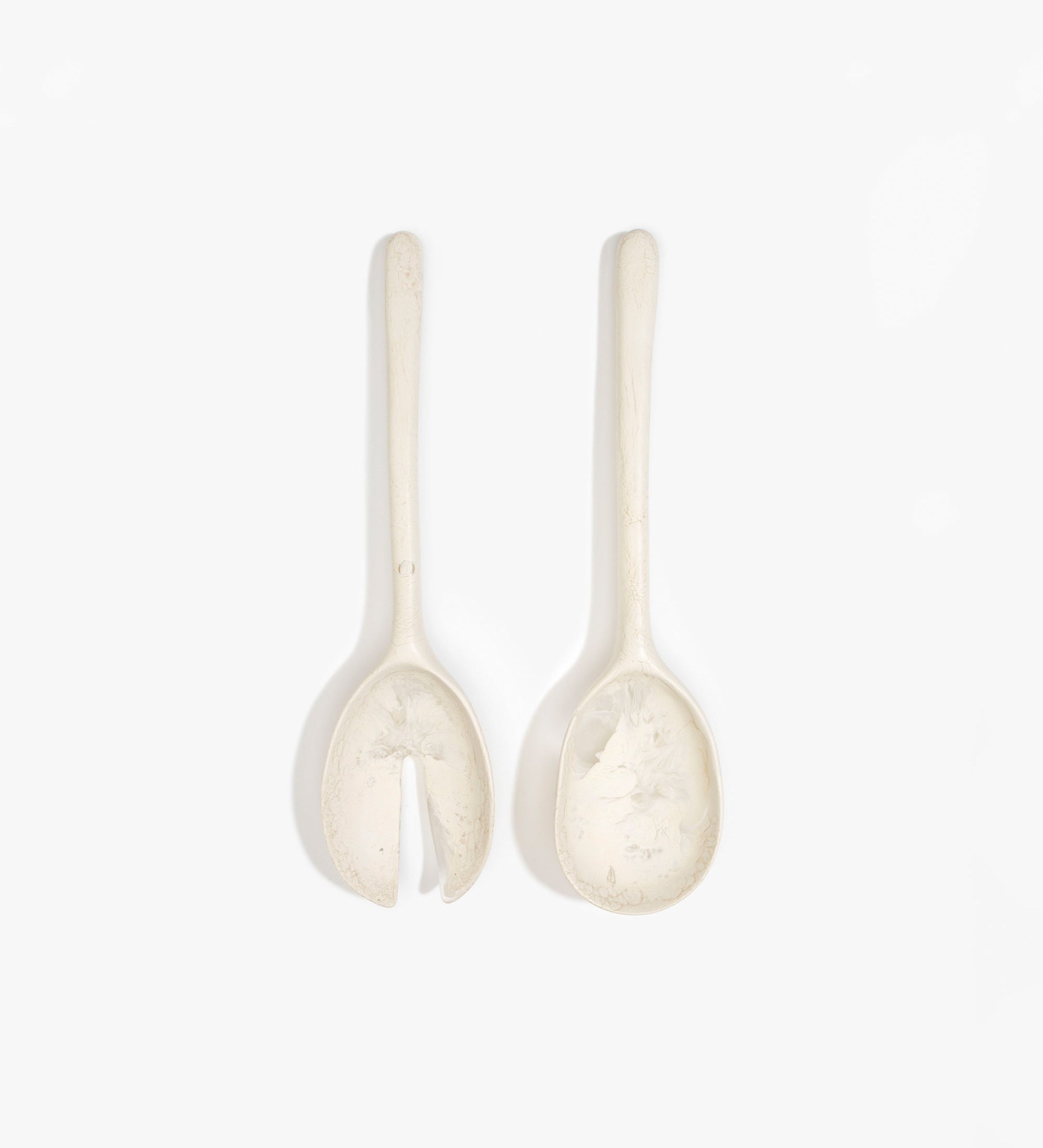 Dinosaur Designs Long Stone Servers Tableware in Chalk Swirl color resin