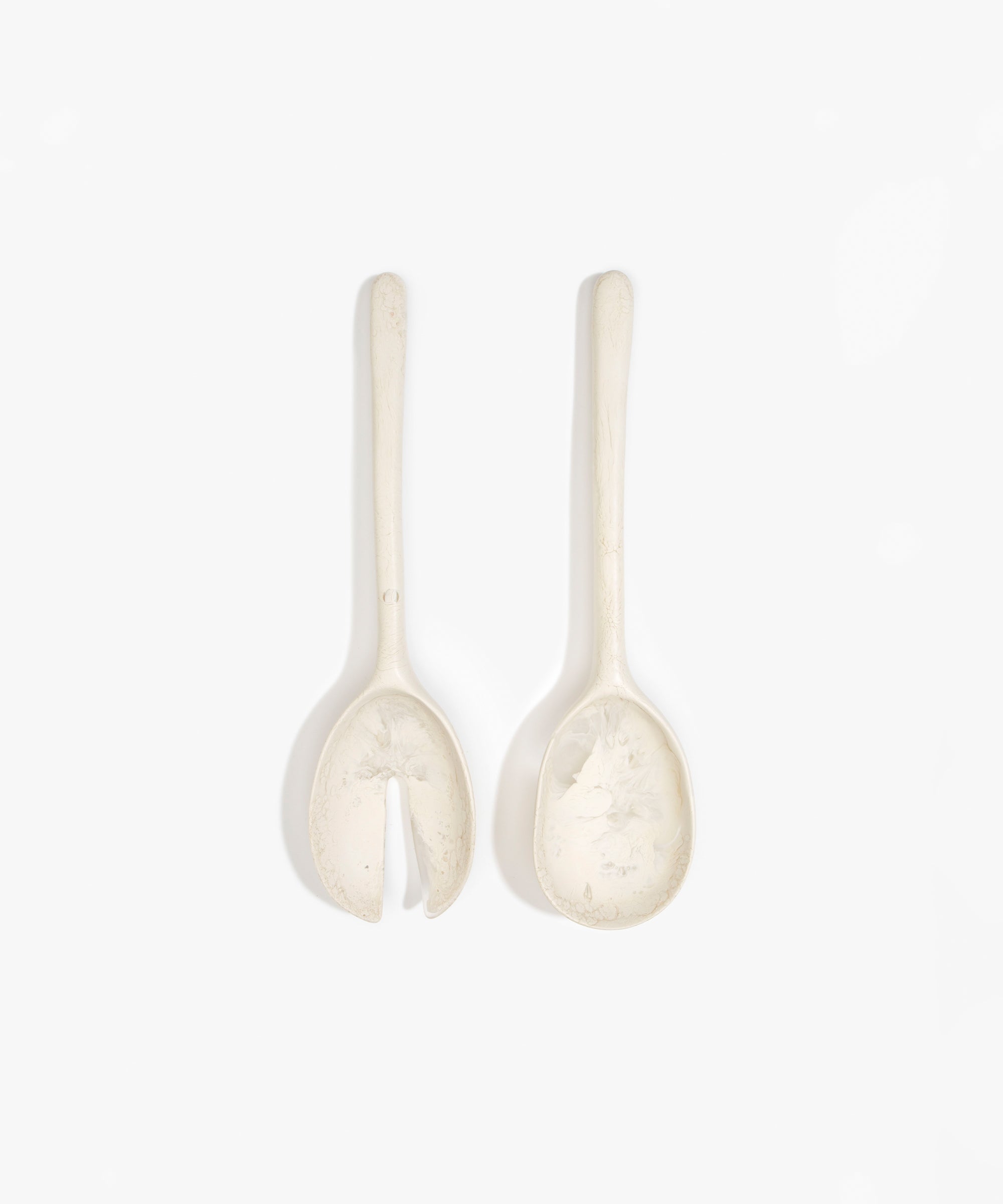 Dinosaur Designs Long Stone Servers Tableware in Chalk Swirl color resin