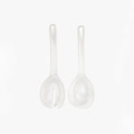 Dinosaur Designs Long Stone Servers Tableware in Frost color resin