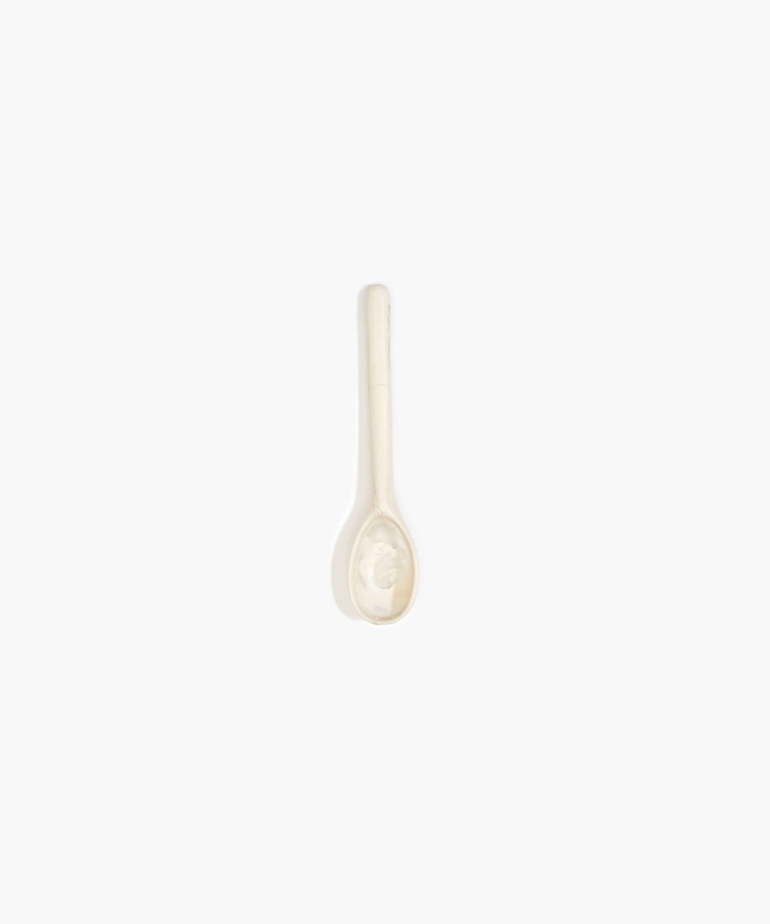 Dinosaur Designs Stone Spoon Tableware in Chalk Swirl color resin