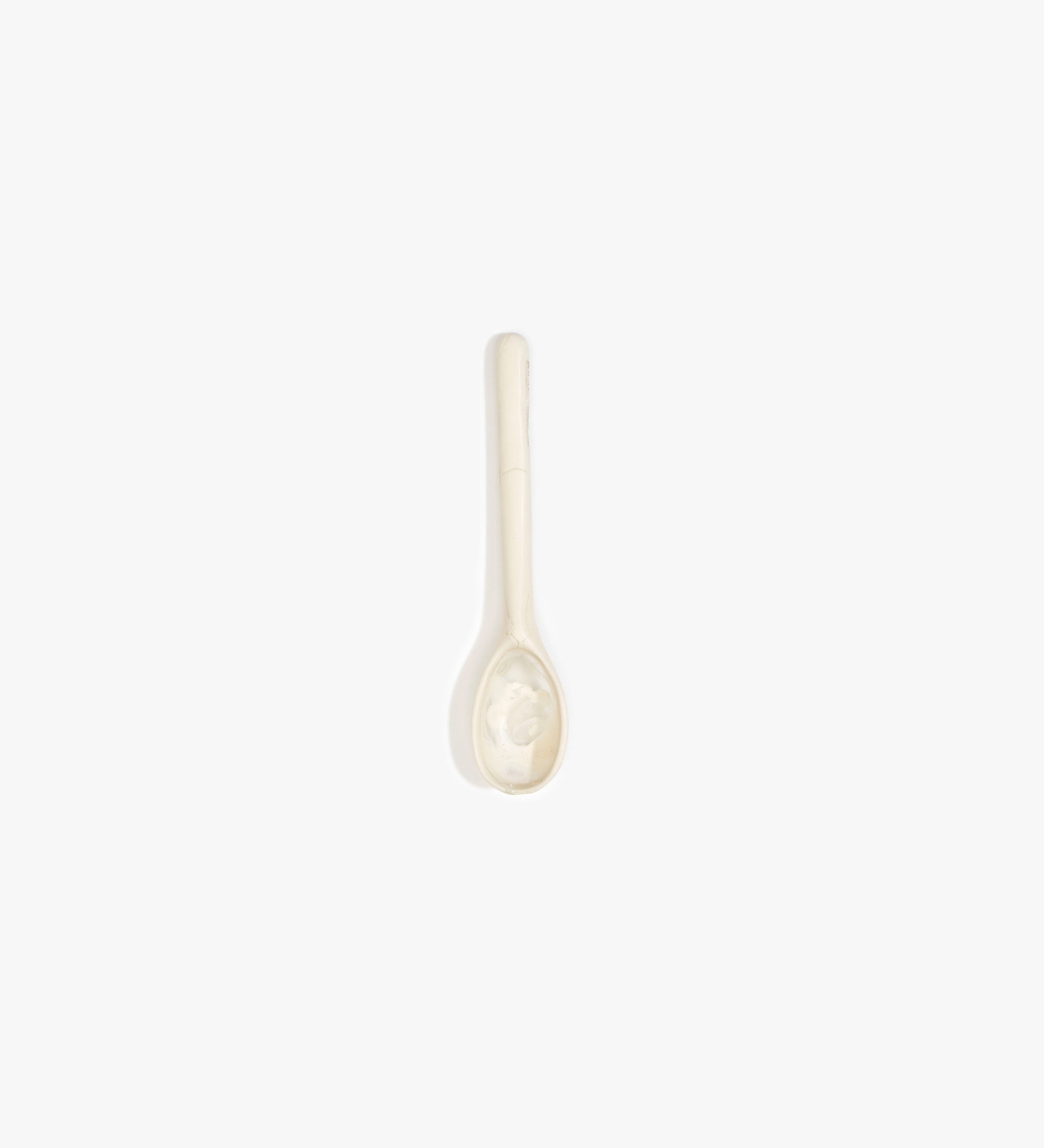 Dinosaur Designs Stone Spoon Tableware in Chalk Swirl color resin