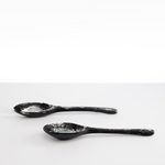 Dinosaur Designs Long Stone Servers Tableware in Black Marble color resin