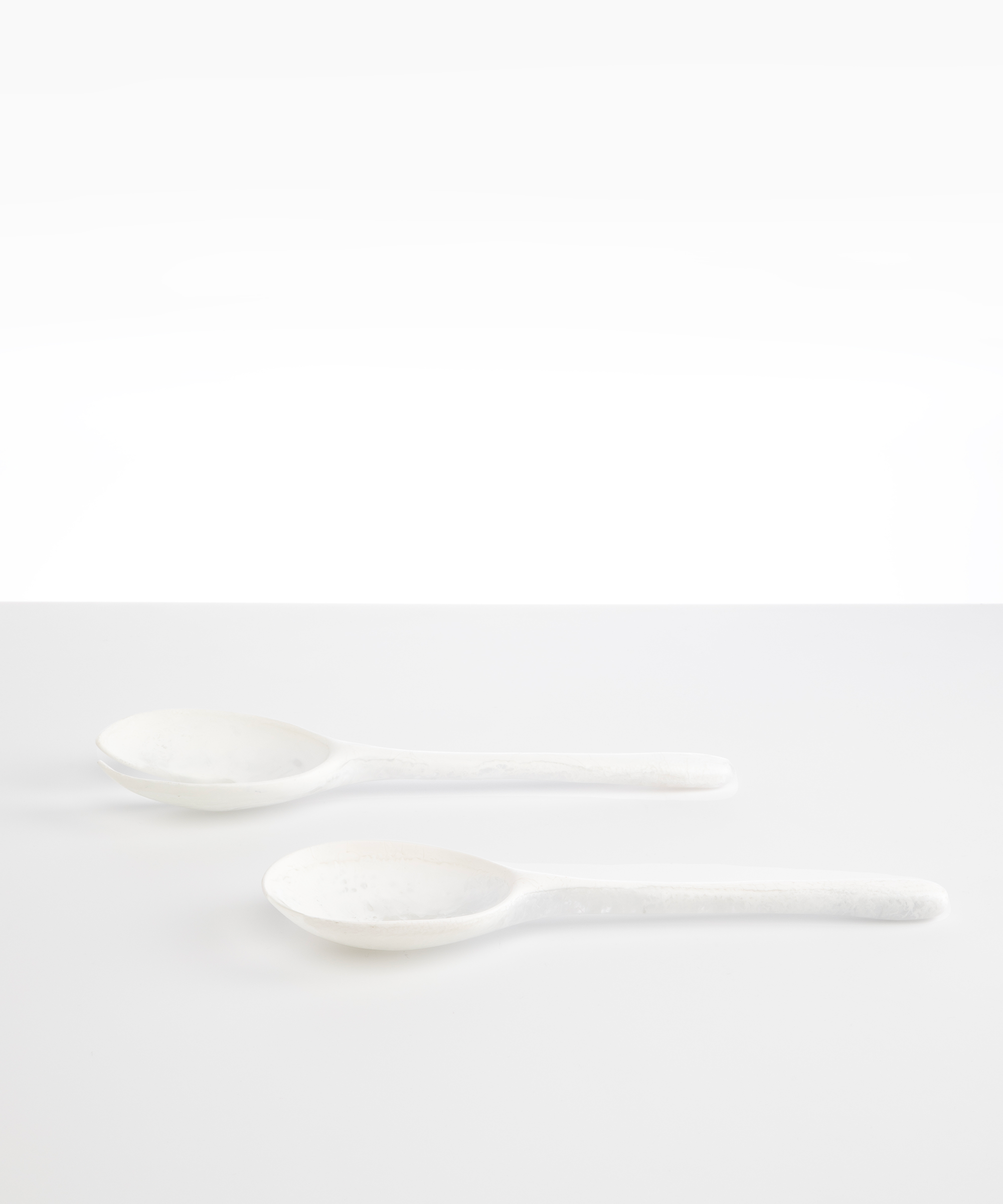 Dinosaur Designs Long Stone Servers Tableware in Snow Swirl Colour resin