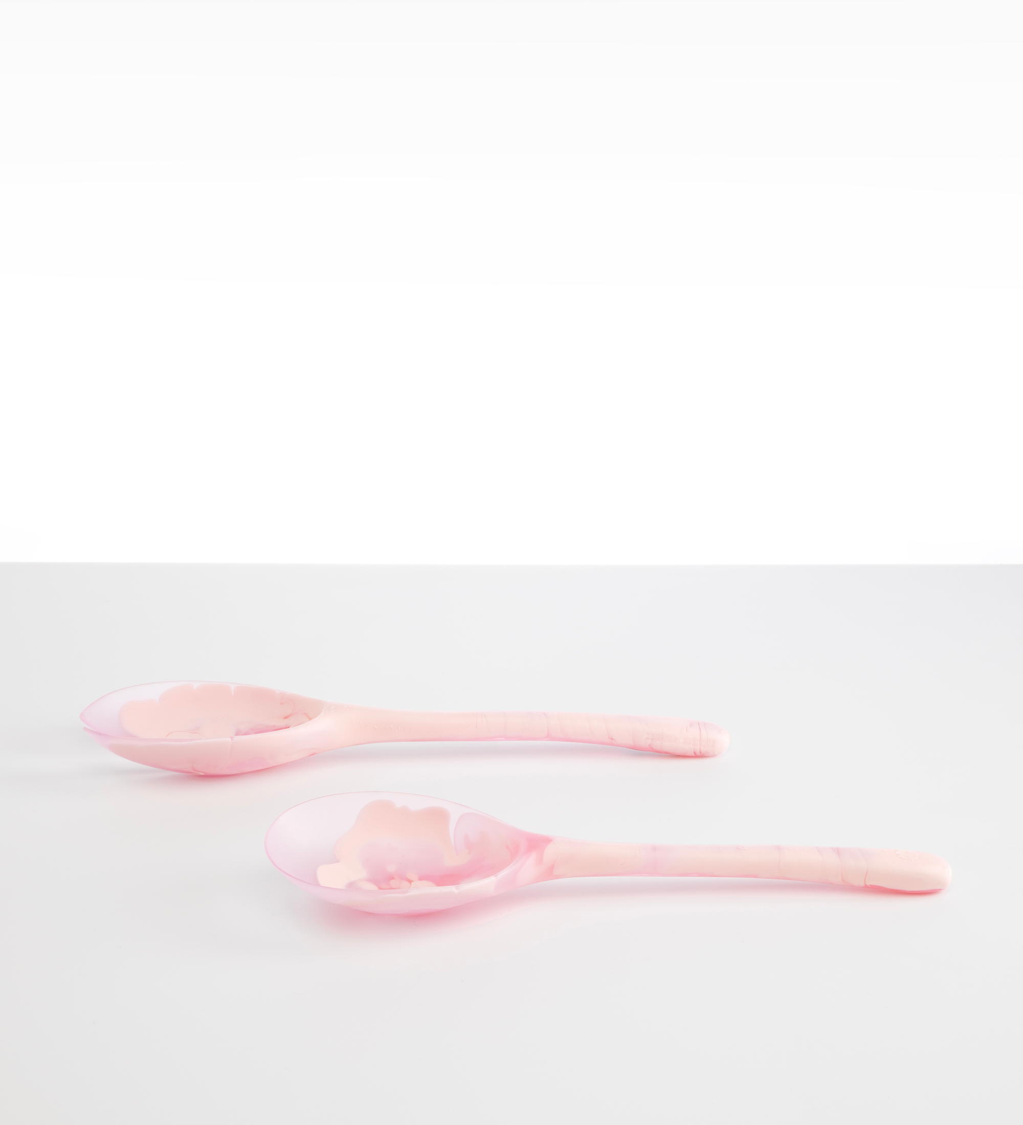 Dinosaur Designs Long Stone Servers Tableware in Shell Pink Colour resin