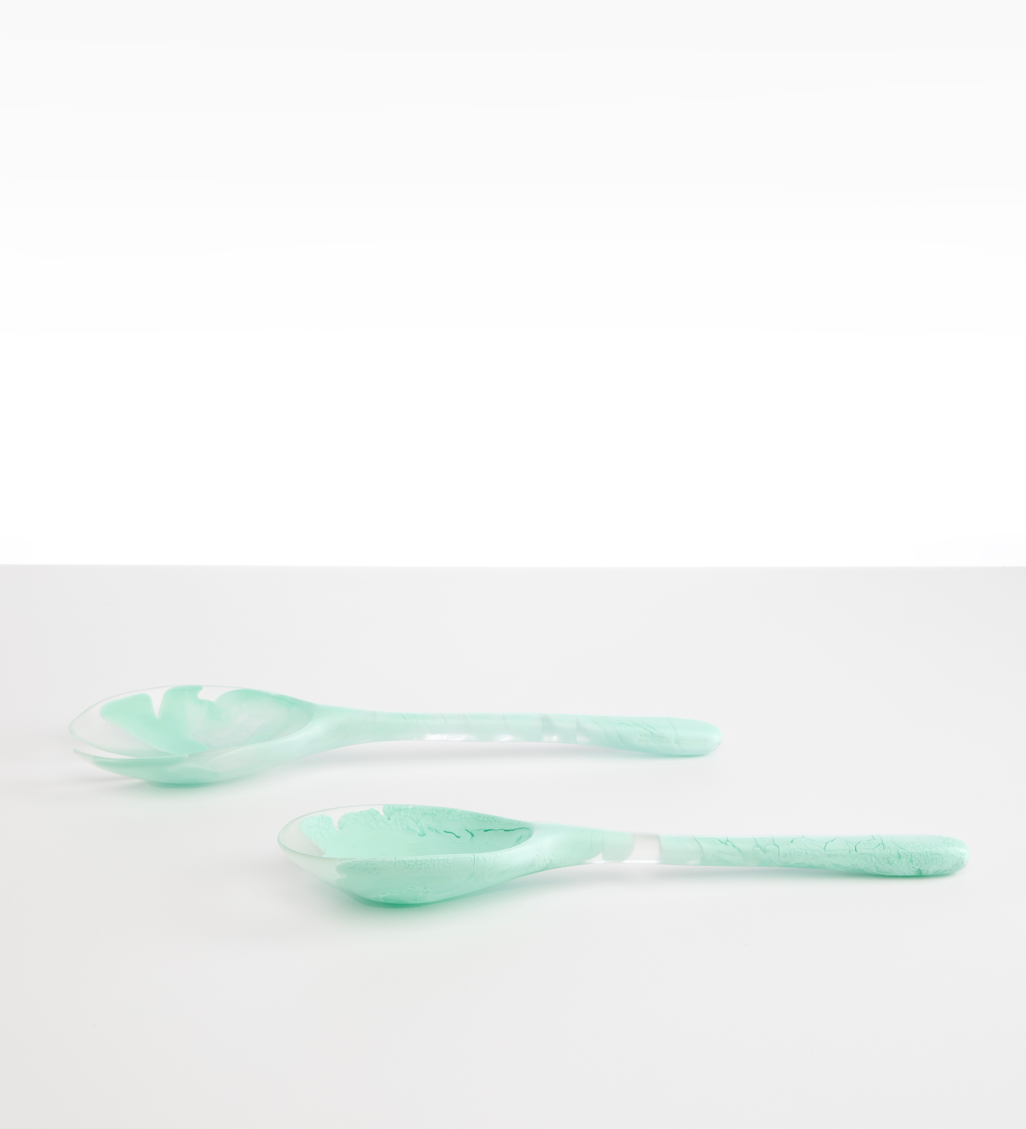 Dinosaur Designs Long Stone Servers Tableware in Mint Colour resin