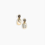 Dinosaur Designs Small River Rock Earrings Earrings in Sandy Pearl color resin with Studs Backing