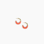 Dinosaur Designs Small Horn Earrings Earrings in Coral Swirl color resin 