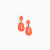 Dinosaur Designs Large River Rock Earrings Earrings in Lychee color resin with Studs Backing