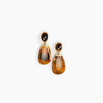 Dinosaur Designs Large River Rock Earrings Earrings in Dark Horn color resin with Studs Backing