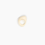 Dinosaur Designs Pebble Ring Rings in Cream color resin with Regular Fit