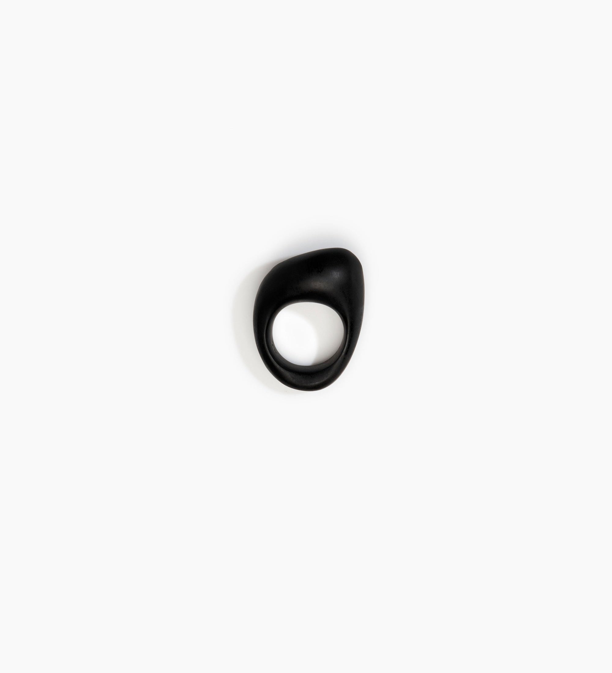 Dinosaur Designs Pebble Ring Rings in Black color resin with Regular Fit