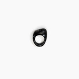 Dinosaur Designs Pebble Ring Rings in Black Marble color resin with Regular Fit