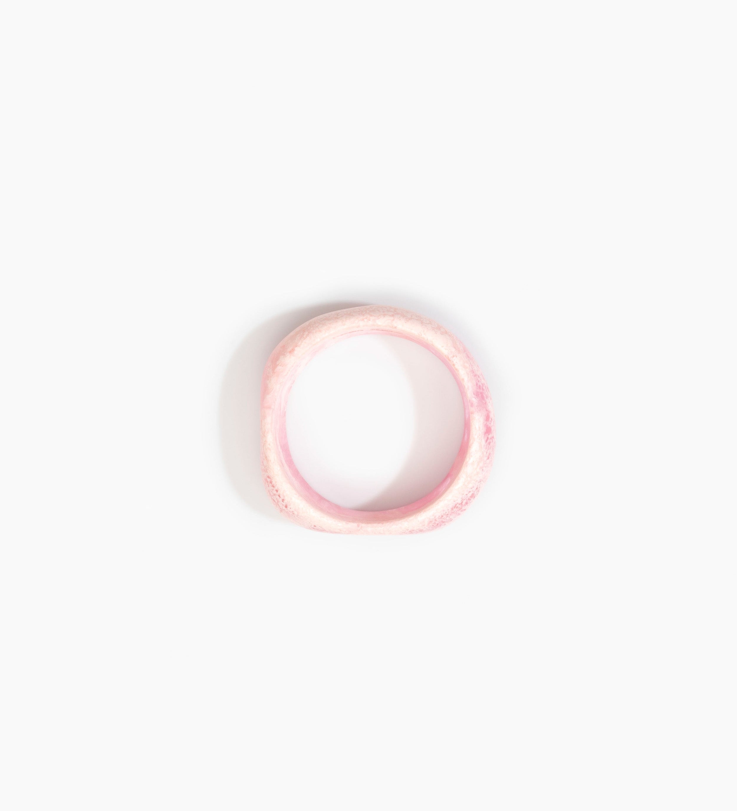 Dinosaur Designs Large Organic Bangle Bracelets in Shell Pink color resin with Narrow Fit