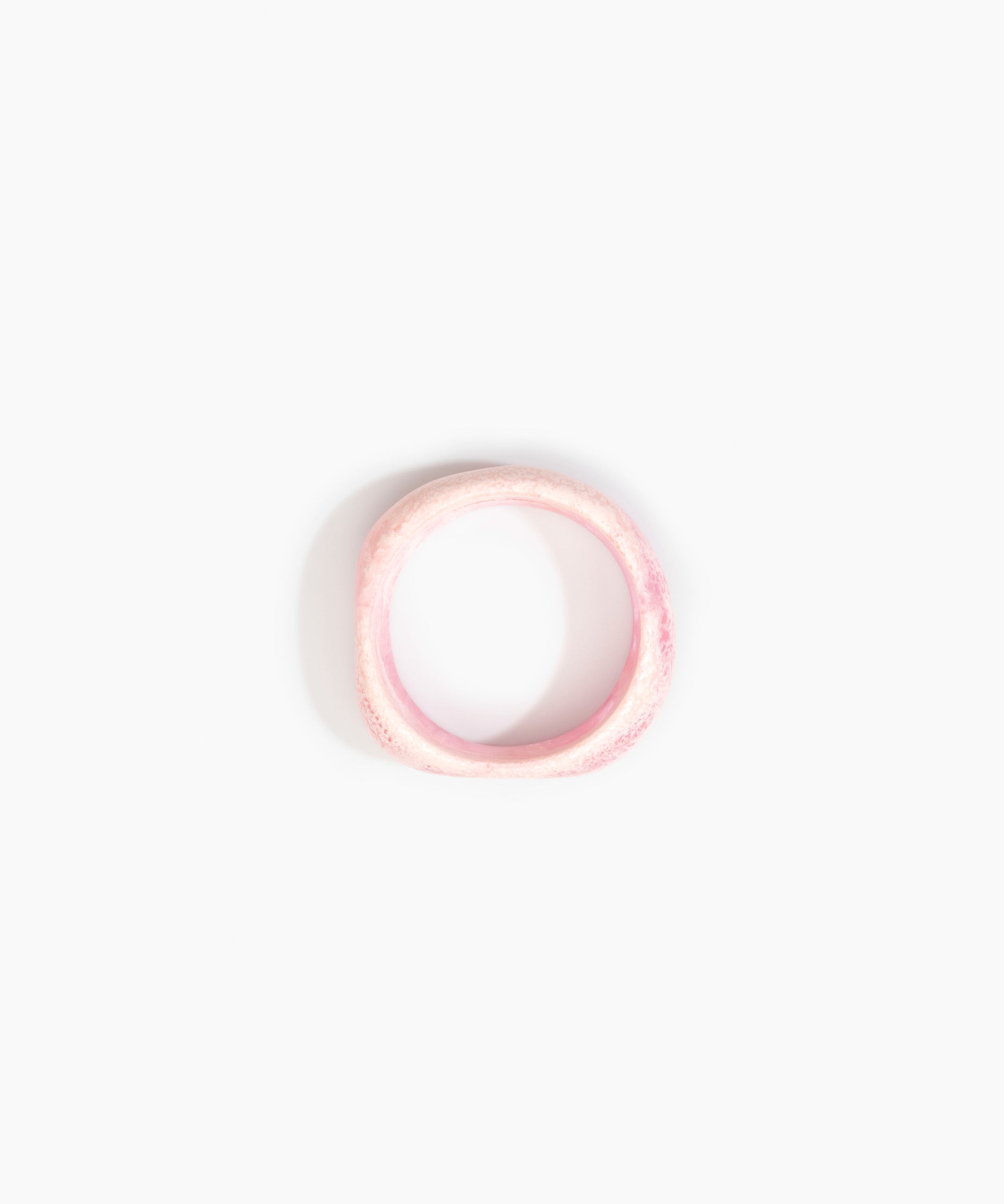 Dinosaur Designs Large Organic Bangle Bracelets in Shell Pink color resin with Narrow Fit