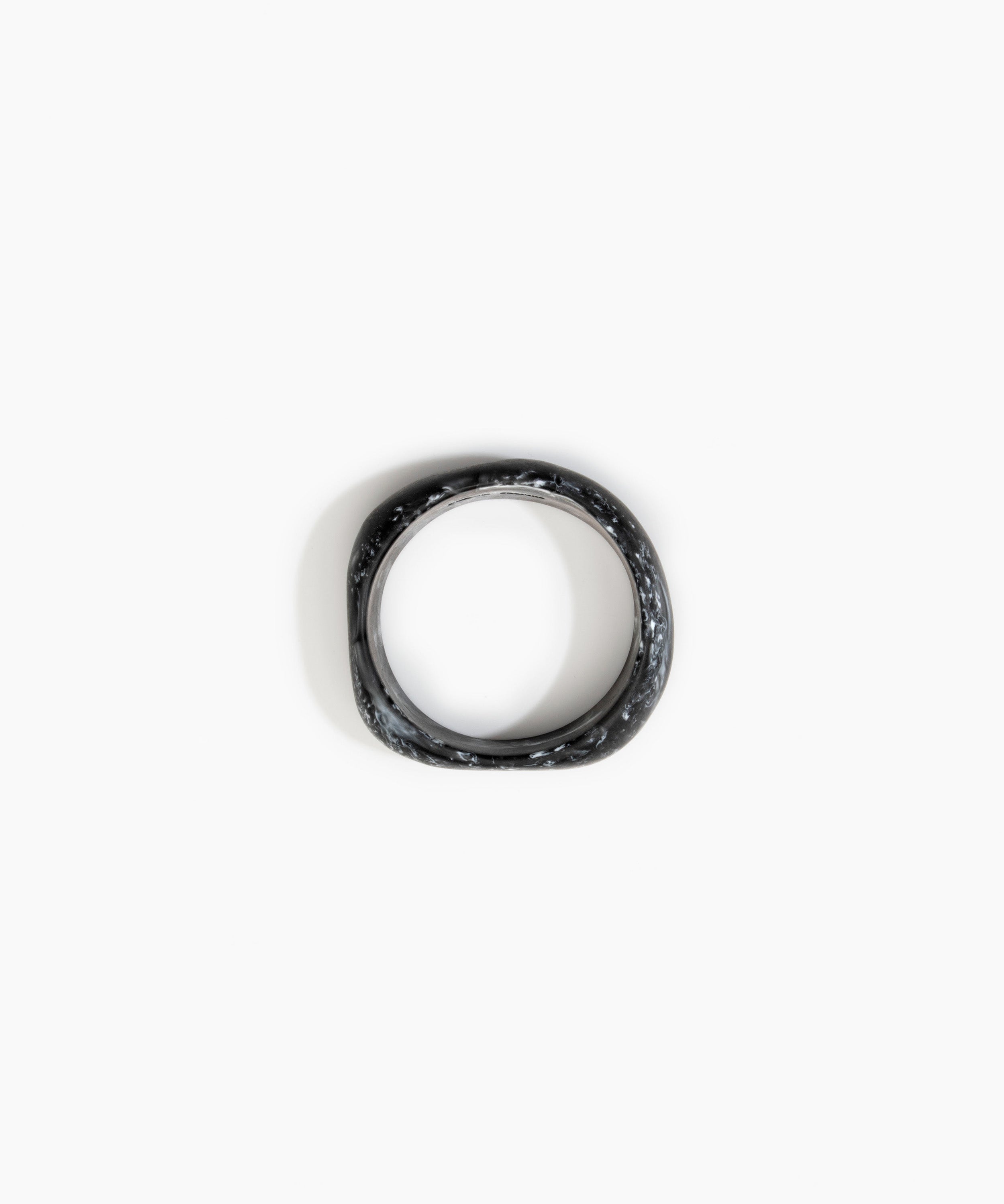 Dinosaur Designs Large Organic Bangle Bracelets in Black Marble color resin with Narrow Fit