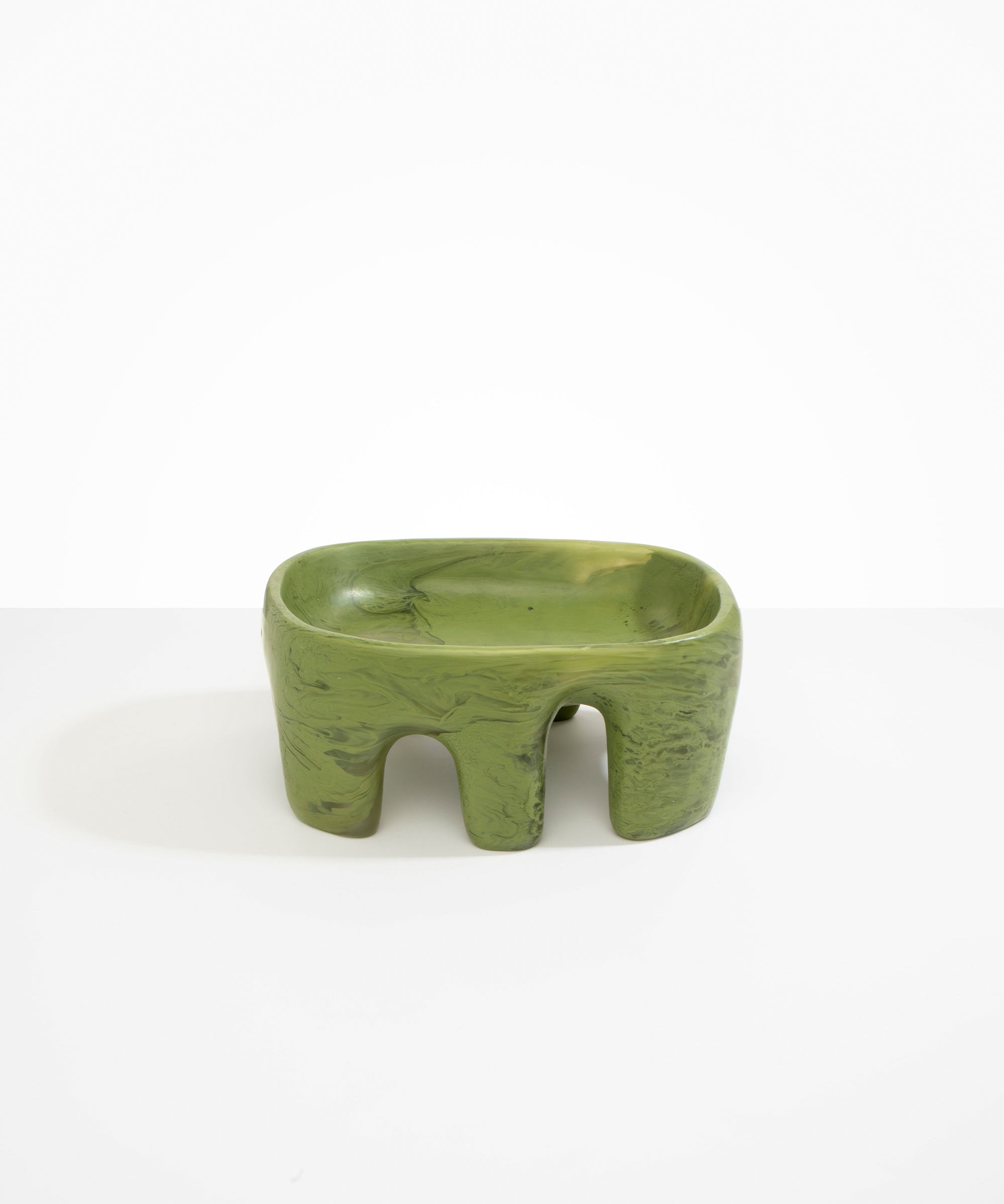 Dinosaur Designs Large Branch Bowl Bowls in Olive color resin
