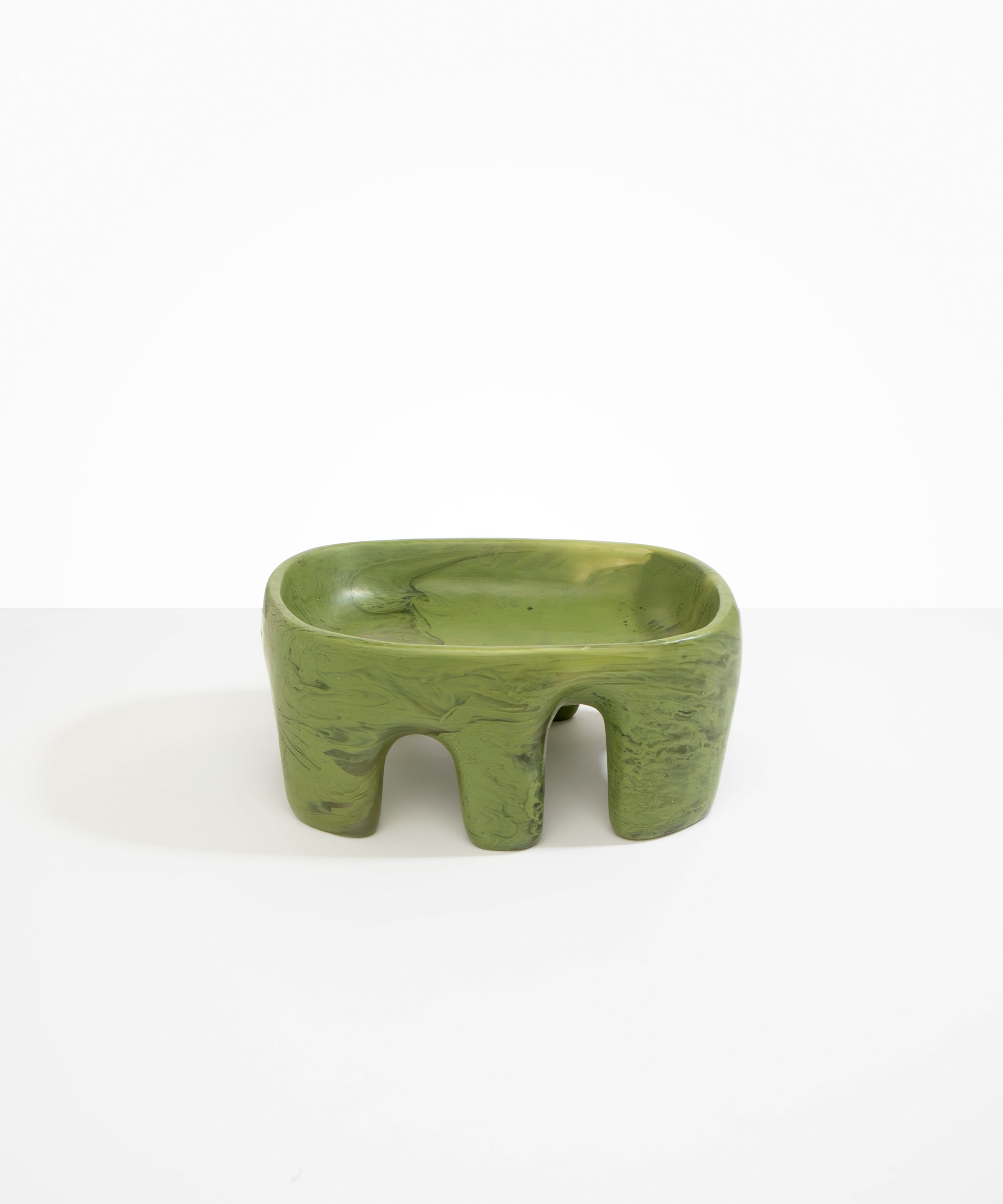 Dinosaur Designs Large Branch Bowl Bowls in Olive color resin 