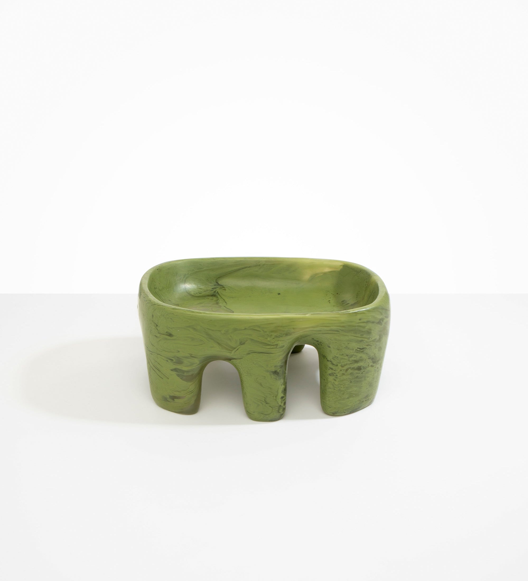 Dinosaur Designs Large Branch Bowl Bowls in Olive color resin