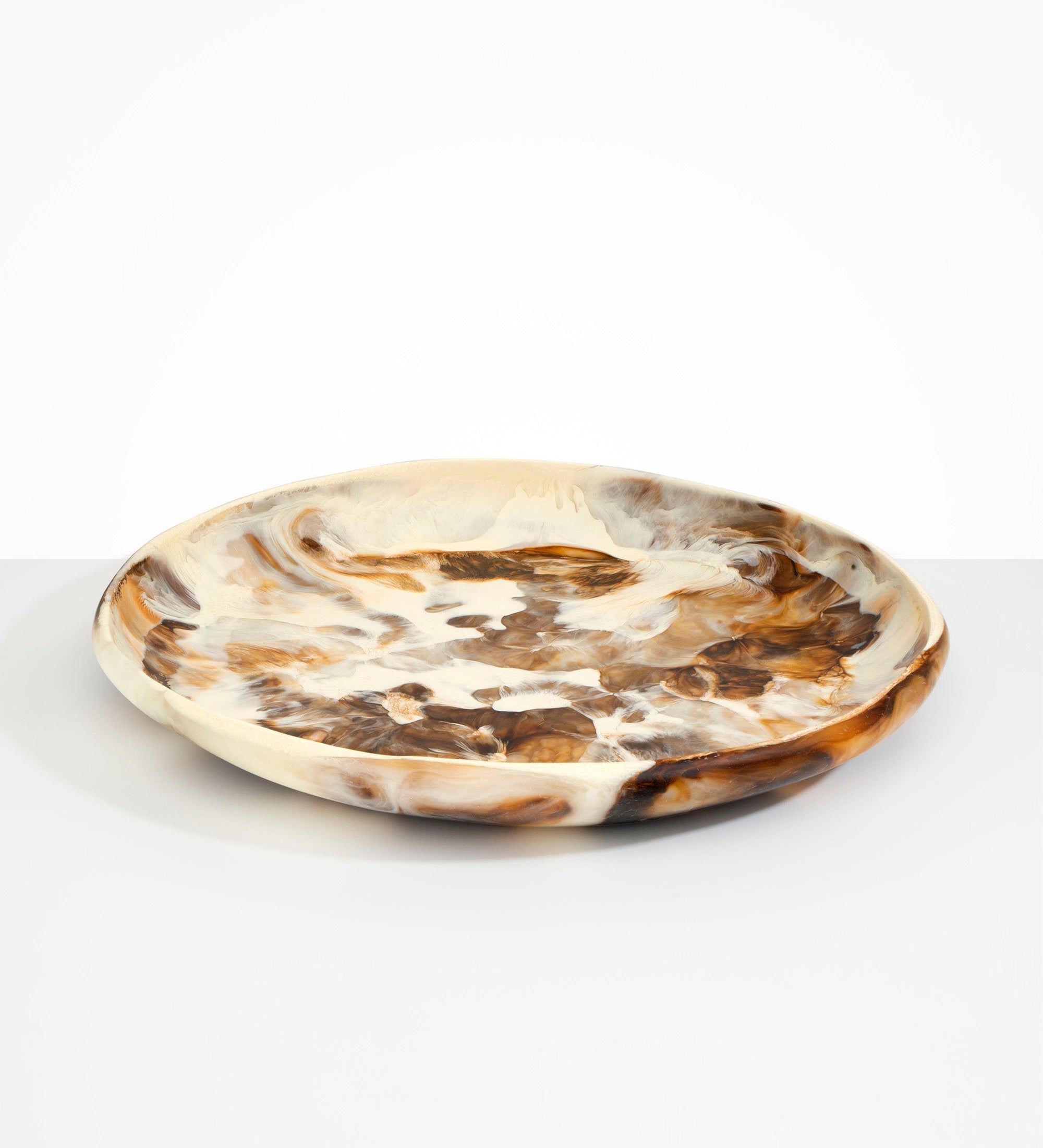 Dinosaur Designs Extra Large Earth Bowl serving bowls in Light Horn brown cream Colour resin