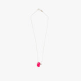 Dinosaur Designs Joie De Vivre Pendant Necklaces in Flamingo color resin with 925 Sterling Silver Material