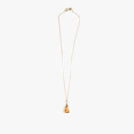 Dinosaur Designs Dew Drop Pendant Necklaces in Light Horn Colour resin with Gold-Filled Material