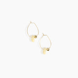 Dinosaur Designs Joie De Vivre Hoop Earrings Earrings in Lemon Colour resin with Gold-Filled Material