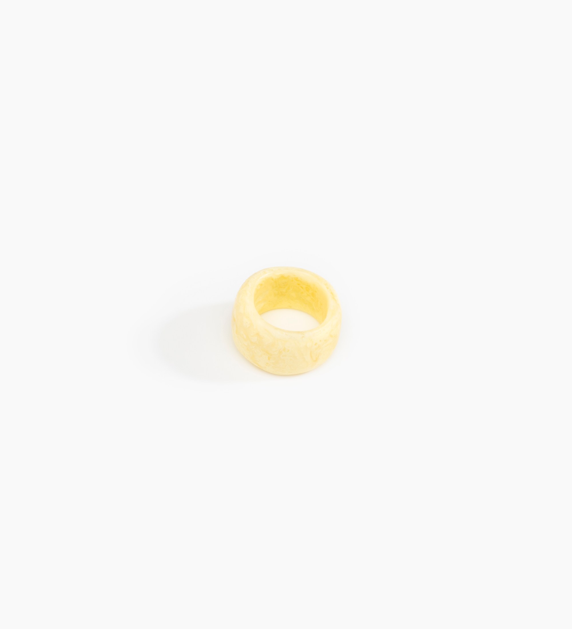 Dinosaur Designs Band Ring Rings in Lemon color resin with Wide Fit