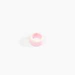 Dinosaur Designs Band Ring Rings in Shell Pink color resin with Narrow Fit