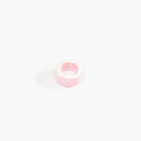 Dinosaur Designs Band Ring Rings in Shell Pink color resin with Narrow Fit