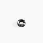 Dinosaur Designs Band Ring Rings in Black Marble color resin with Narrow Fit