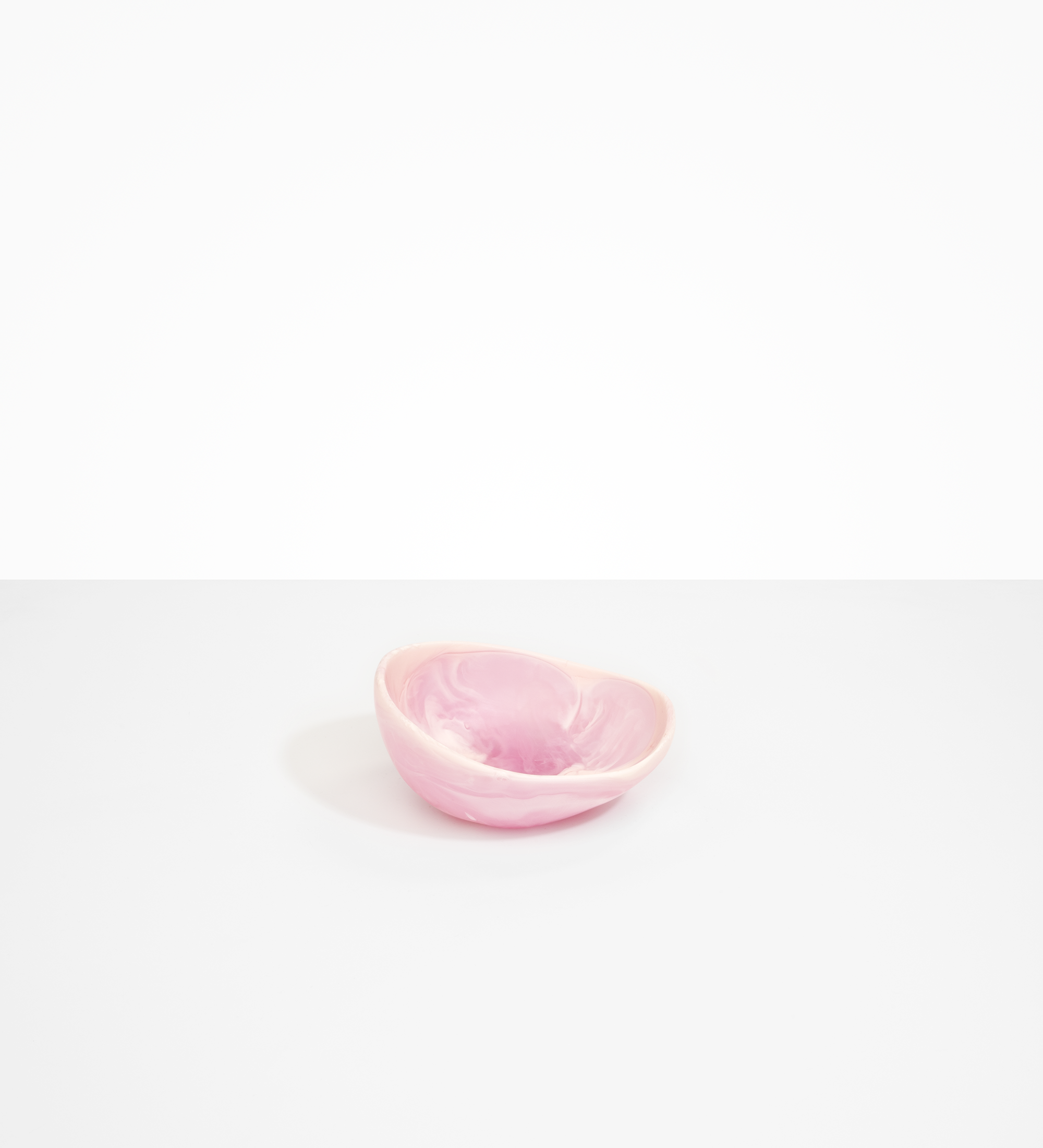 Dinosaur Designs Flow Dessert Bowl Bowls in Shell Pink color resin