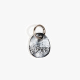 Dinosaur Designs Earth Keyring Keychains in Black Marble color resin with Gunmetal Metal