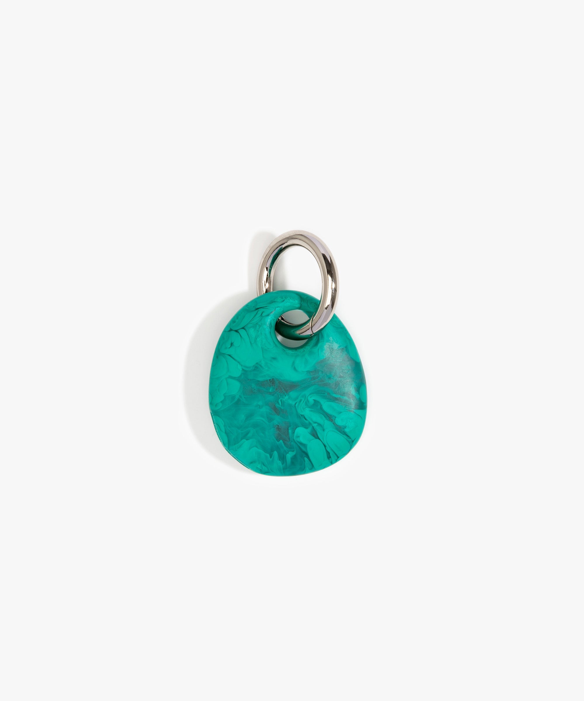 Dinosaur Designs Earth Keyring Keychains in Mineral Swirl color resin with Gunmetal Metal