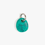 Dinosaur Designs Earth Keyring Keychains in Mineral Swirl color resin with Gunmetal Metal