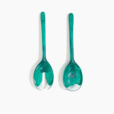 Dinosaur Designs Long Stone Servers Tableware in Mineral Swirl color resin