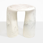 Dinosaur Designs Rock Tower Table End Tables in Chalk Swirl color resin