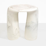 Dinosaur Designs Rock Tower Table End Tables in Chalk Swirl color resin