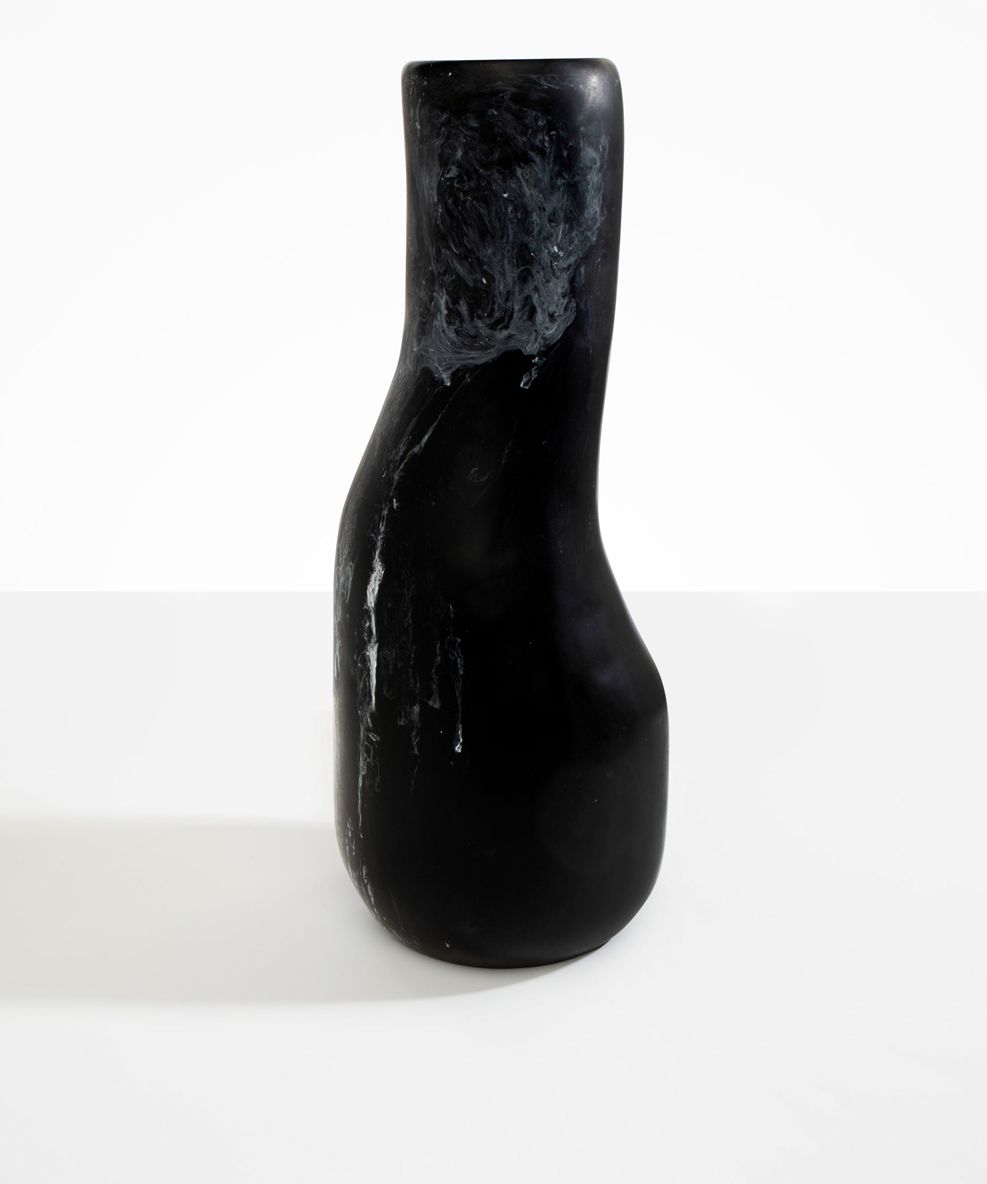 Dinosaur Designs Tall Studio Vase Vases in Black Marble color resin 