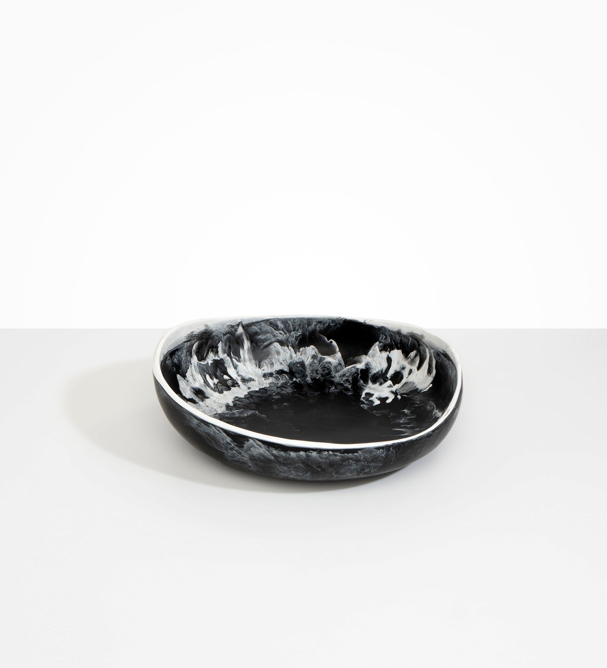 Dinosaur Designs Medium Flow Bowl Bowls in Black Marble color resin