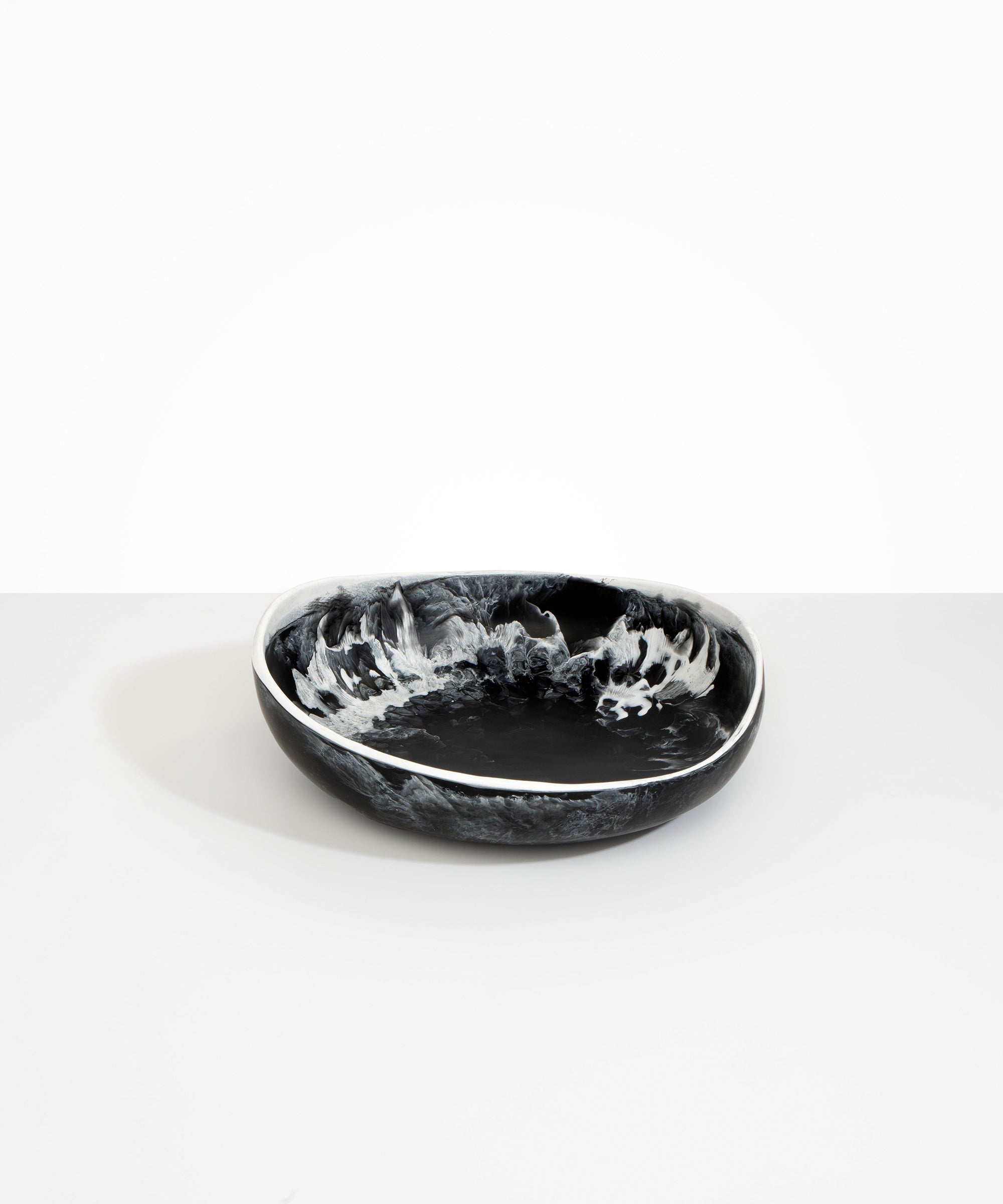 Dinosaur Designs Medium Flow Bowl Bowls in Black Marble color resin