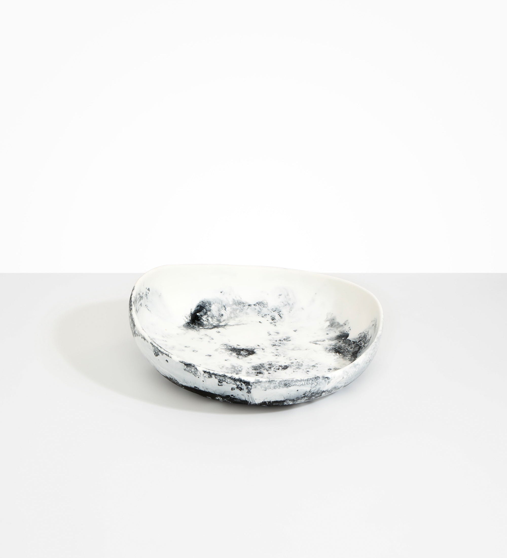 Dinosaur Designs Medium Flow Bowl Bowls in White Marble color resin