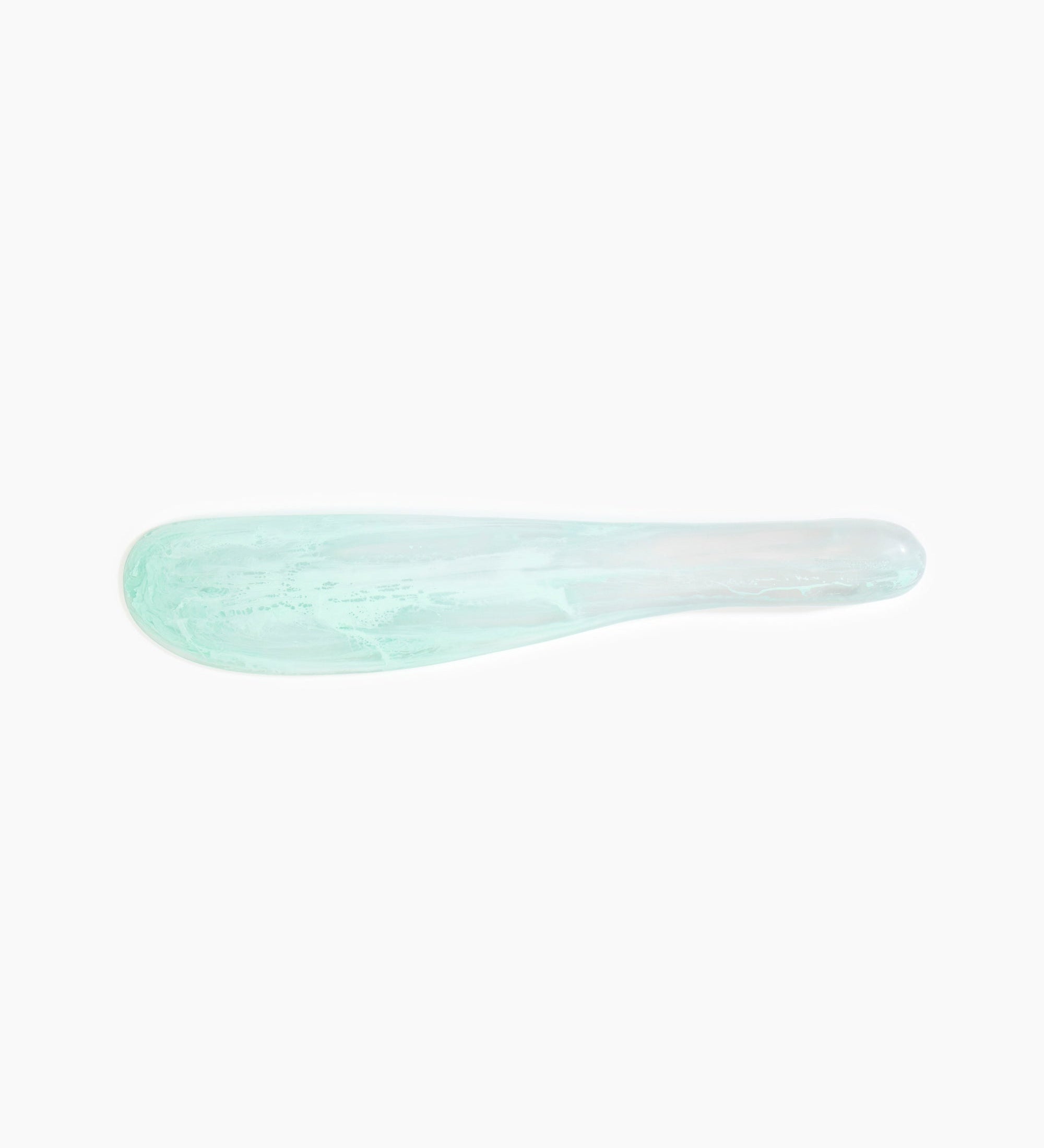 Dinosaur Designs Temple Cake Knife cake knife and server mint blue green colored resin.