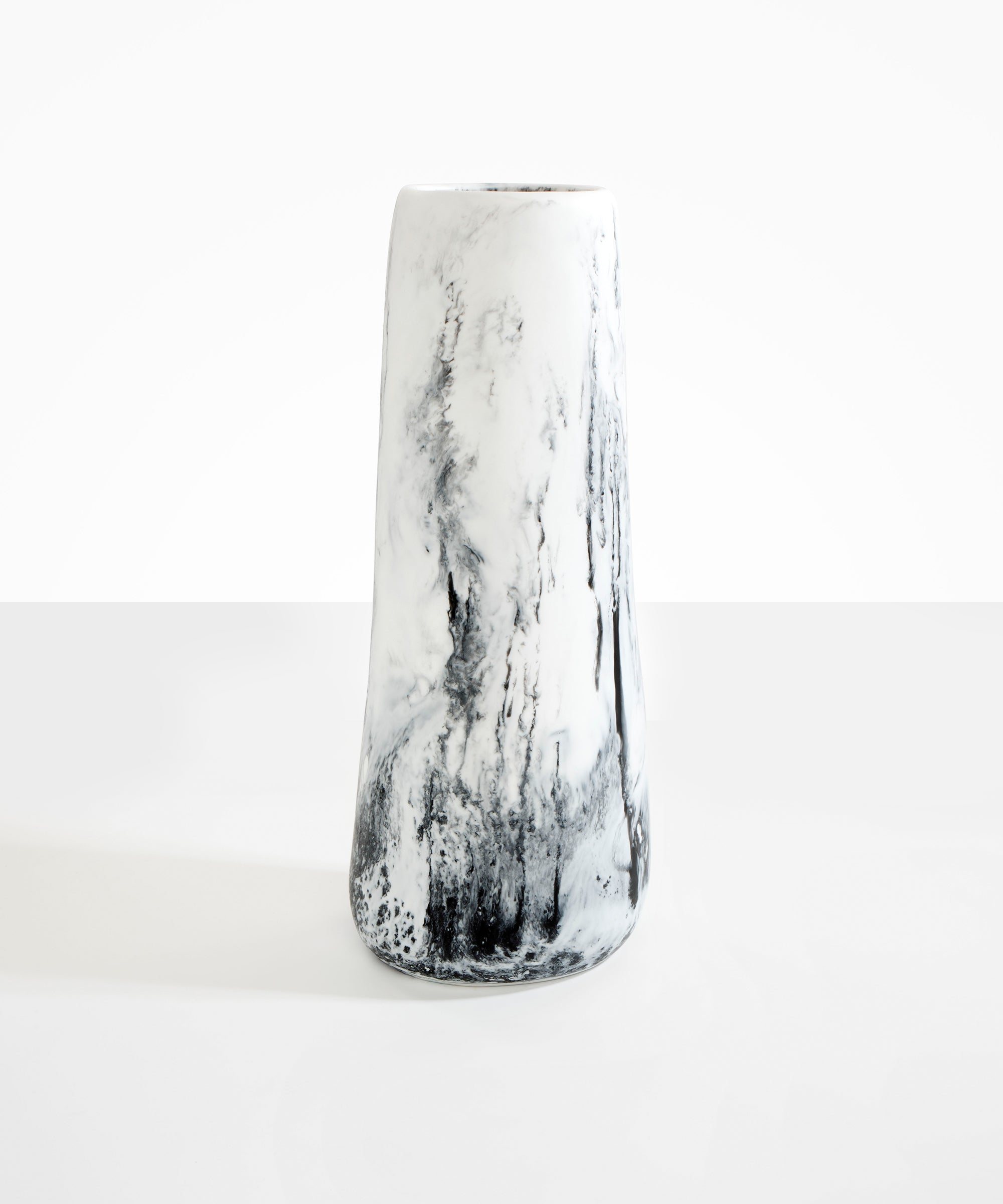 Dinosaur Designs Tall Pebble Vase Vases in White Marble Colour resin