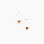 Dinosaur Designs Joie De Vivre Hoop Earrings Earrings in Light Horn Colour resin with Gold-Filled Material