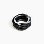 Dinosaur Designs Large Coil Bangle Jewelry in Black Marble color resin with Regular Fit