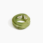 Dinosaur Designs Large Coil Bangle Jewelry in Olive color resin with Regular Fit