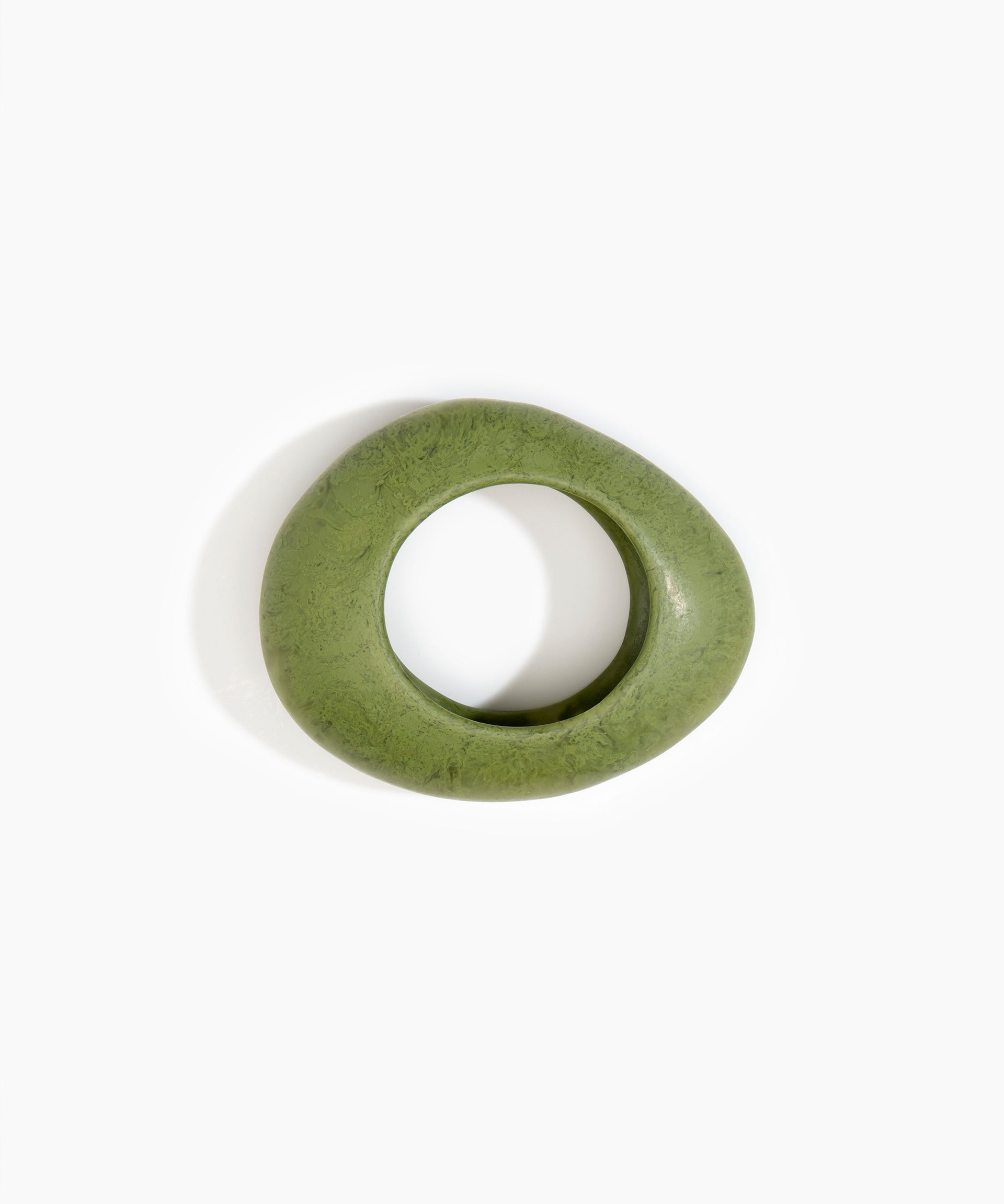 Dinosaur Designs Large Rock Bangle Jewelry in Olive color resin with Regular Fit