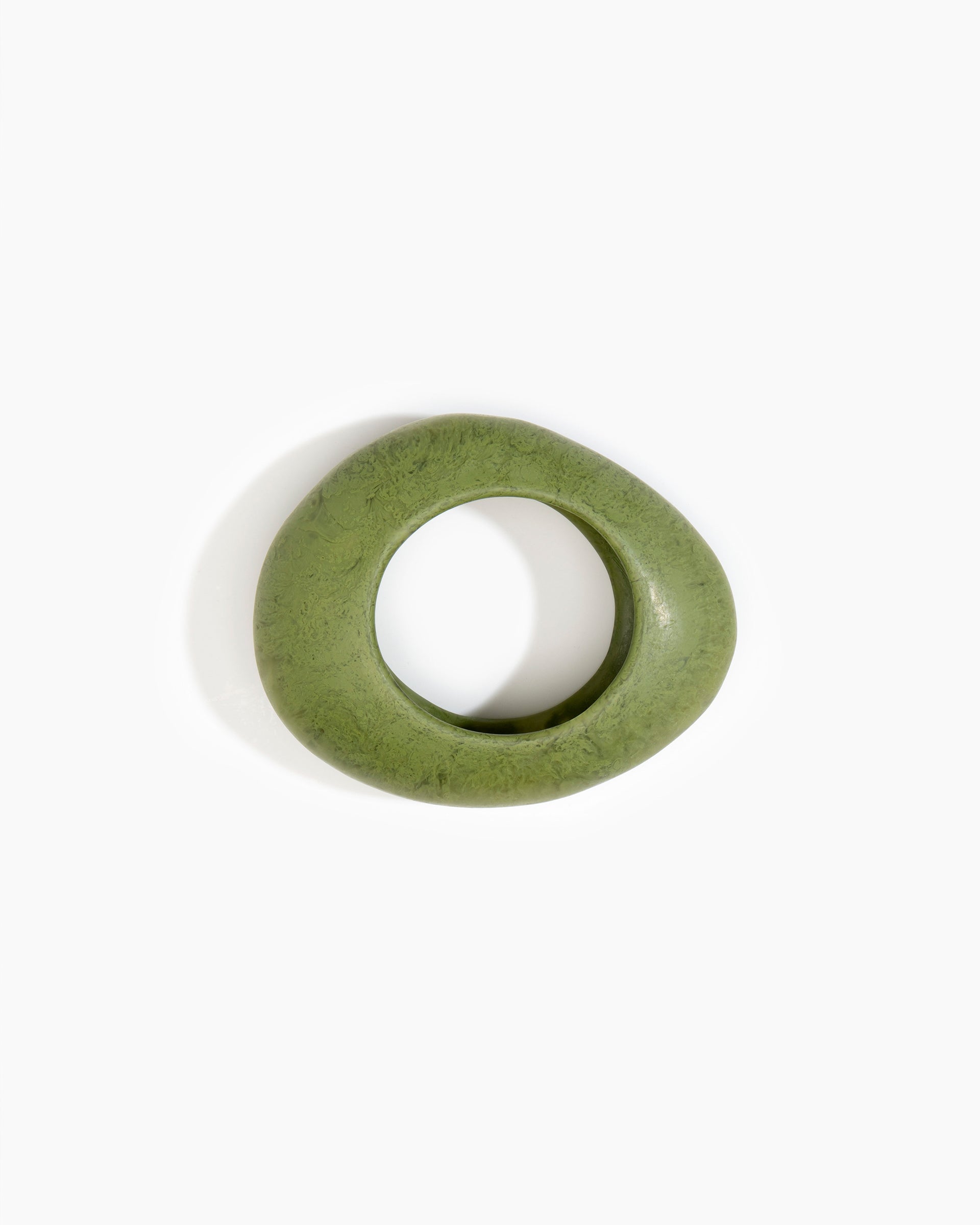 Dinosaur Designs Large Rock Bangle Jewelry in Olive color resin with Wide Fit