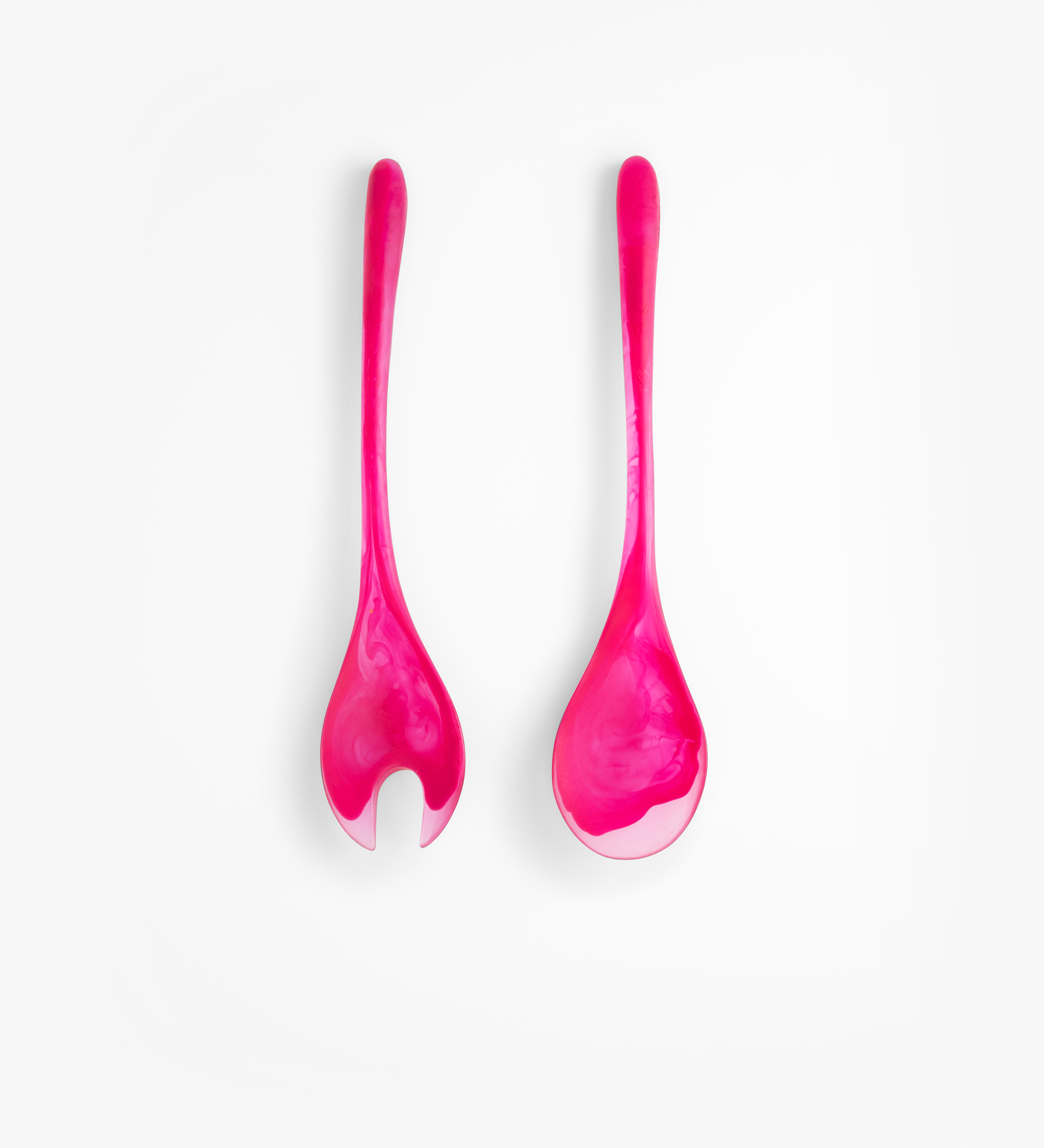 Dinosaur Designs Dew Servers Tableware in Flamingo color resin 